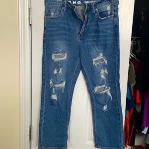 Straight leg jeans with rips size 13/31